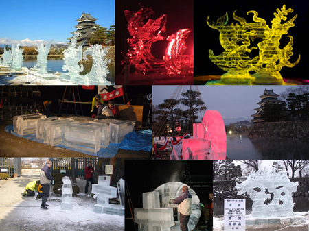 1月２９日（土）30日（日）国宝松本城氷彫フェスティバル。